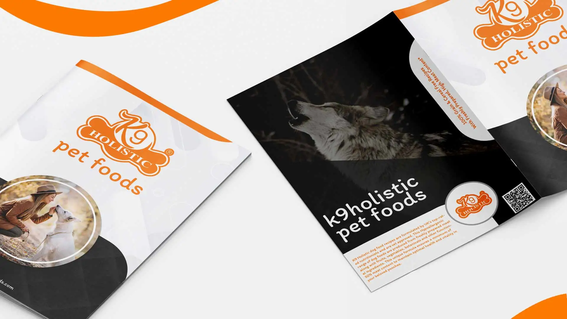 Eco-friendly packaging design crafted for K9 Holistic® Pet Foods.