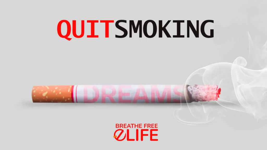 Bold anti-smoking logo symbolizing freedom from tobacco addiction.