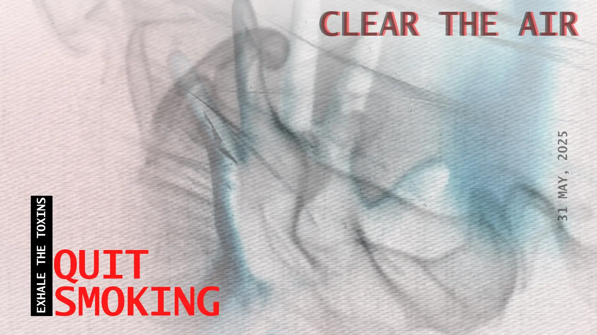 Anti-smoking awareness logo featuring cigarette and red prohibition mark.