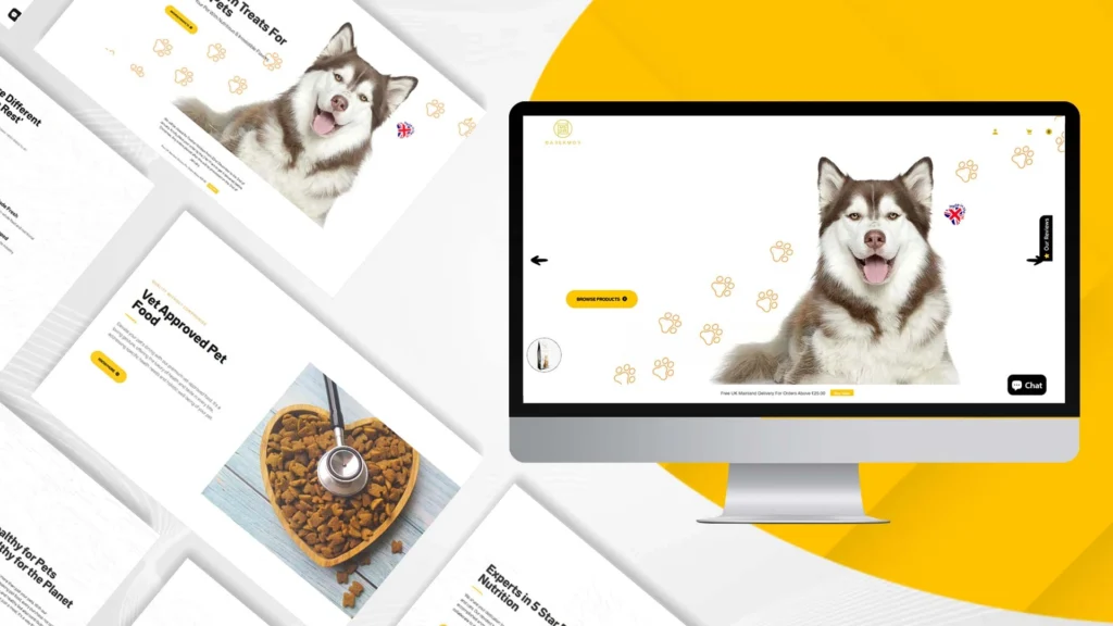 Banner image showcasing Barekmor® Pet Foods complete digital refurbishment project delivered by My Digital Solutions – The Global Tech Hub®, MediaCityUK, Salford, Greater Manchester, UK, including website redesign, e-commerce integration, and SEO optimisation.